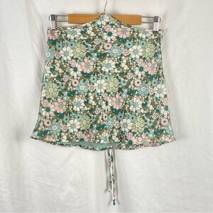 Thalassa Floral Sleeveless Halter Top Size Small